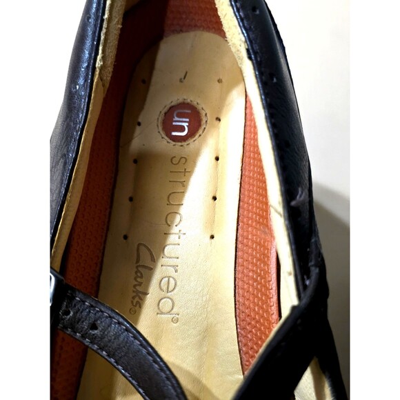 Clarks Unstructured Women's Sz 11M Shoes Brown Leather Comfort Mary Jane Loafer - Picture 7 of 10